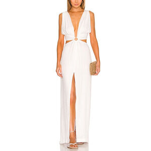 Jbq 'Sara' White V Neck Dress Size M